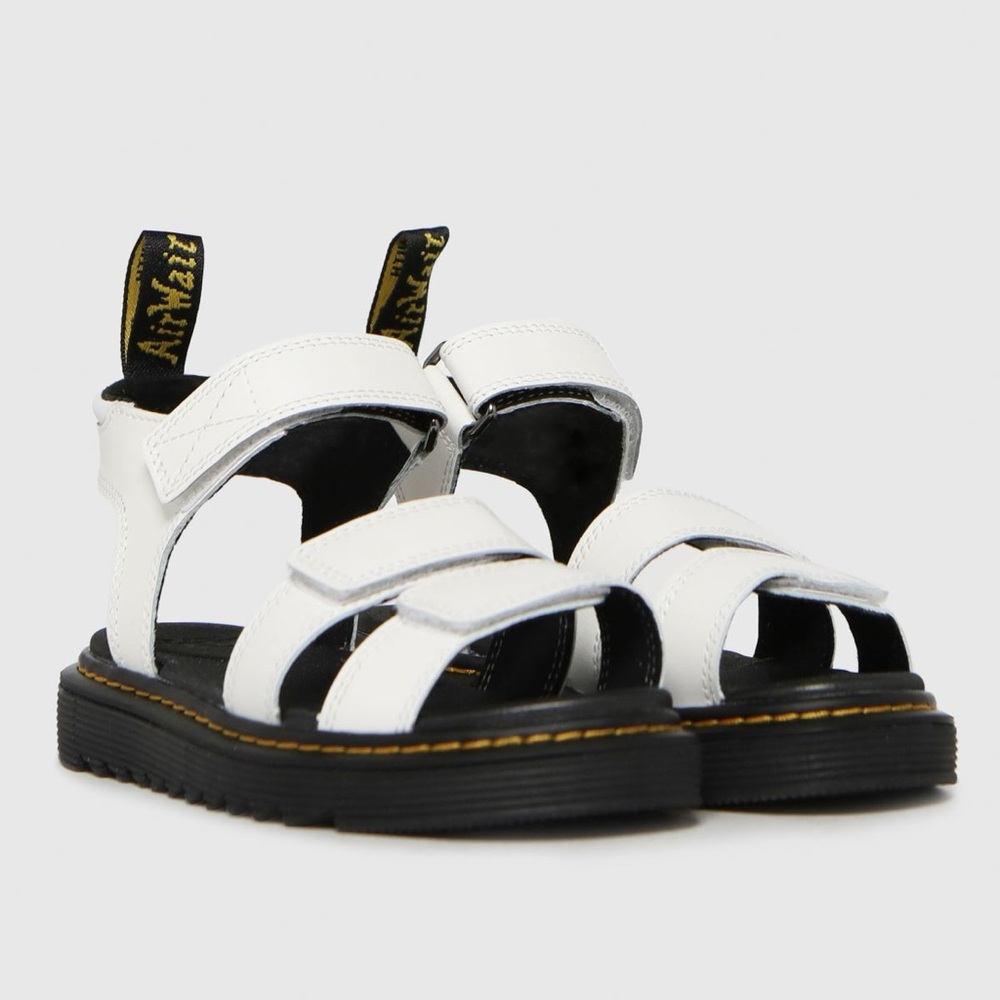 Dr. Martens Klaire J White Leather Strappy Platform‎ Sandals Womens 5 UK 3